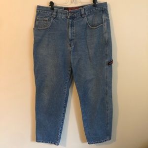 Webs Cyber Hip hop Gear Easy fit Mid wash denim Jeans